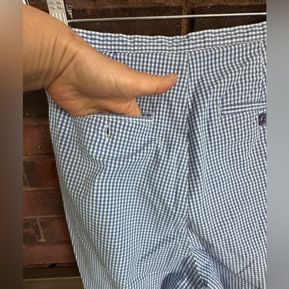 🛍️ Kim Rogers 97% Cotton 3% Spandex blue and white striped Capri size Small. - Picture 7 of 8